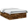 Image de vidaXL Cadre de lit sans matelas chÃªne fumÃ© 150x200 cm