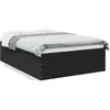 Image de vidaXL Cadre de lit sans matelas noir 120x190 cm