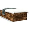 Image de vidaXL Cadre de lit sans matelas chÃªne fumÃ© 100x200 cm