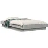 Image de vidaXL Cadre de lit et lumiÃ¨res LED sans matelas gris bÃ©ton 75x190 cm