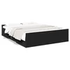 Image de vidaXL Cadre de lit avec tiroirs sans matelas noir 150x200 cm