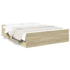Image de vidaXL Cadre de lit avec tiroirs sans matelas chÃªne sonoma 150x200 cm