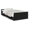 Image de vidaXL Cadre de lit avec tiroirs sans matelas noir 75x190 cm