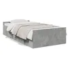 Image de vidaXL Cadre de lit avec tiroirs sans matelas gris bÃ©ton 75x190 cm