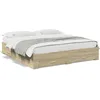 Image de vidaXL Cadre de lit avec tiroirs sans matelas chÃªne sonoma 200x200 cm