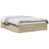 Image de vidaXL Cadre de lit avec tiroirs sans matelas chÃªne sonoma 140x190 cm