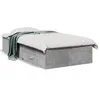 Image de vidaXL Cadre de lit avec tiroirs sans matelas gris bÃ©ton 90x200 cm