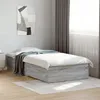 Image de vidaXL Cadre de lit avec tiroirs sans matelas sonoma gris 90x200 cm