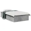 Image de vidaXL Cadre de lit avec tiroirs sans matelas gris bÃ©ton 75x190 cm