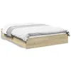 Image de Vidaxl Cadre De Lit Avec Tiroirs Sans Matelas ChÃªne Sonoma 135x190 Cm