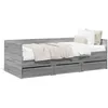 Image de vidaXL Lit de jour avec tiroirs sans matelas sonoma gris 90x200 cm