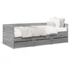 Image de vidaXL Lit de jour avec tiroirs sans matelas sonoma gris 90x190 cm