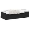 Image de vidaXL Lit de jour avec tiroirs sans matelas noir 100x200 cm