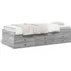 Image de vidaXL Lit de jour avec tiroirs sans matelas sonoma gris 75x190 cm