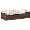 Image de vidaXL Lit de jour avec tiroirs sans matelas chÃªne marron 75x190 cm