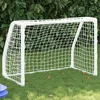 Image de Buts De Football Pour Enfants 2 Pcs Avec Ballon Blanc MÃ©tal