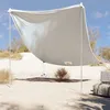 Image de Vidaxl Auvent De Plage Avec Ancres De Sable Gris 214x236 Cm