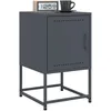 Image de vidaXL Tables de chevet 2 pcs anthracite 36x39x60,5 cm acier