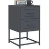 Image de vidaXL Tables de chevet 2 pcs anthracite 36x39x60,5 cm acier