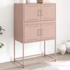 Image de vidaXL Buffet rose 68,5x38,5x107 cm acier