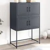 Image de vidaXL Buffet anthracite 68,5x38,5x107 cm acier