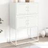 Image de vidaXL Buffet blanc 68,5x38,5x107 cm acier