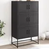 Image de vidaXL Buffet noir 68,5x38,5x123,5 cm acier
