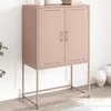 Image de vidaXL Meuble TV blanc 100,5x39x60,5 cm acier