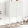 Image de vidaXL Meuble TV blanc 68x39x60,5 cm acier