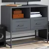 Image de vidaXL Meuble TV anthracite 68x39x60,5 cm acier
