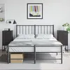 Image de vidaXL Tables de chevet 2 pcs noir 36x39x78 cm acier