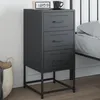Image de vidaXL Table de chevet anthracite 36x39x78 cm acier