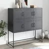 Image de vidaXL Buffet anthracite 100,5x39x107 cm acier