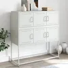 Image de vidaXL Buffet blanc 100,5x39x107 cm acier