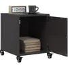 Image de vidaXL Tables de chevet 2 pcs noir 36x39x43,5 cm acier