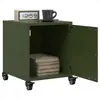 Image de Bouts de canapé, guéridons VidaXL  Table de chevet  acier vert olive 36x39x43,5 cm P31599907