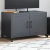 Image de vidaXL Meuble TV anthracite 68x39x43,5 cm acier laminÃ© Ã  froid