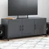 Image de vidaXL Meuble TV anthracite 100,5x39x43,5 cm acier laminÃ© Ã  froid
