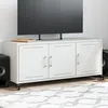 Image de vidaXL Meuble TV blanc 100,5x39x43,5 cm acier laminÃ© Ã  froid