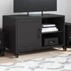 Image de vidaXL Meuble TV noir 68x39x43,5 cm acier