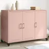 Image de vidaXL Buffet rose 100,5x39x72 cm acier laminÃ© Ã  froid
