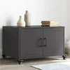 Image de vidaXL Table basse noir 68x50x43,5 cm acier laminÃ© Ã  froid