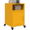 Image de vidaXL Tables de chevet 2 pcs jaune moutarde 36x39x59 cm acier