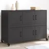 Image de vidaXL Buffet noir 100,5x39x72 cm acier laminÃ© Ã  froid