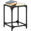 Image de vidaXL Tables basses avec dessus en verre noir 2 pcs 30x30x40 cm acier