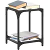 Image de vidaXL Tables basses avec dessus en verre transparent 2 pcs acier