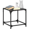Image de vidaXL Tables basses avec dessus en verre noir 2 pcs 40x40x40 cm acier