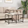 Image de vidaXL Table basse avec dessus en verre transparent 78,5x40x40cm acier