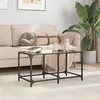 Image de vidaXL Table basse avec dessus en verre noir 78,5x40x40 cm acier
