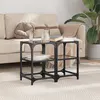 Image de vidaXL Tables basses avec dessus en verre noir 2 pcs 30x30x45 cm acier